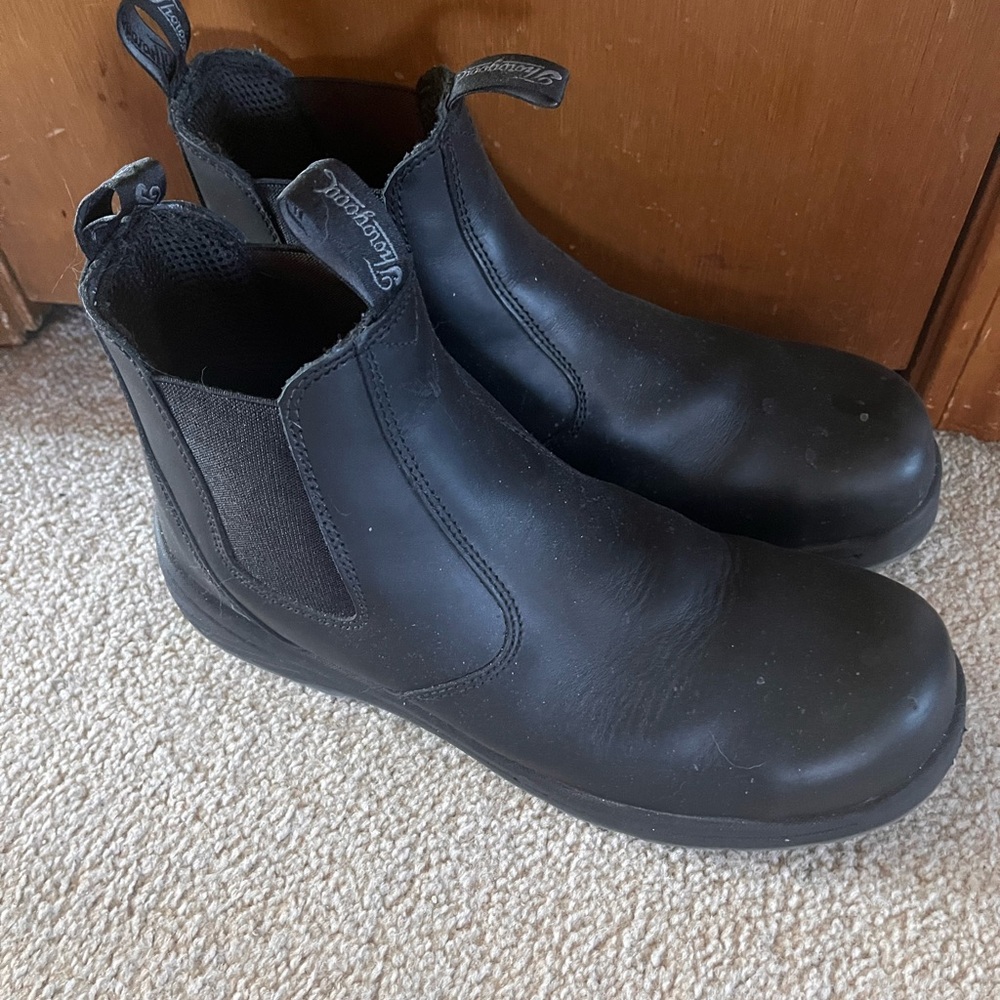Steel Toed Stylish Black Leather Men's Boots